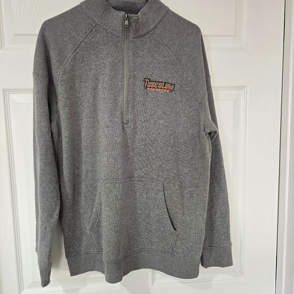 Tusculum Pioneers Men's Champion 1/4 Zip Pullover Sweatshirt Gray Size Large - Picture 1 of 8